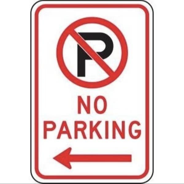 Accuform NO PARKING SIGNS 18 in x 12 in ENGINEER FRP120RA - main